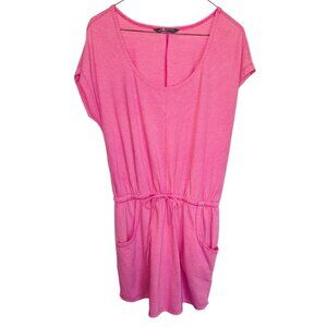 THE NORTH FACE Belted Mini T-Shirt Tennis Romper Pink Pockets Athliesure Travel
